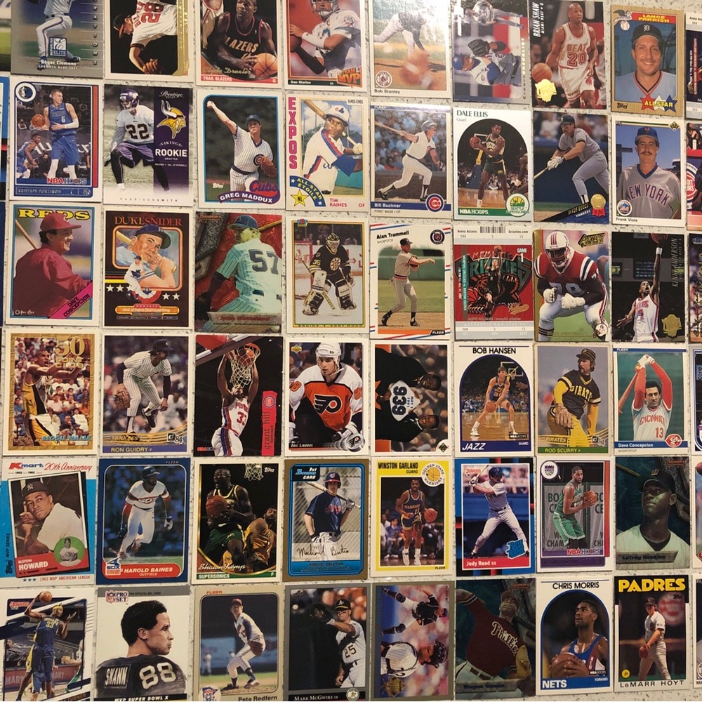 78 Sports Cards Jerry Rice Rickey Henderson Eric Lindros Ray Bourque Dan Marino
